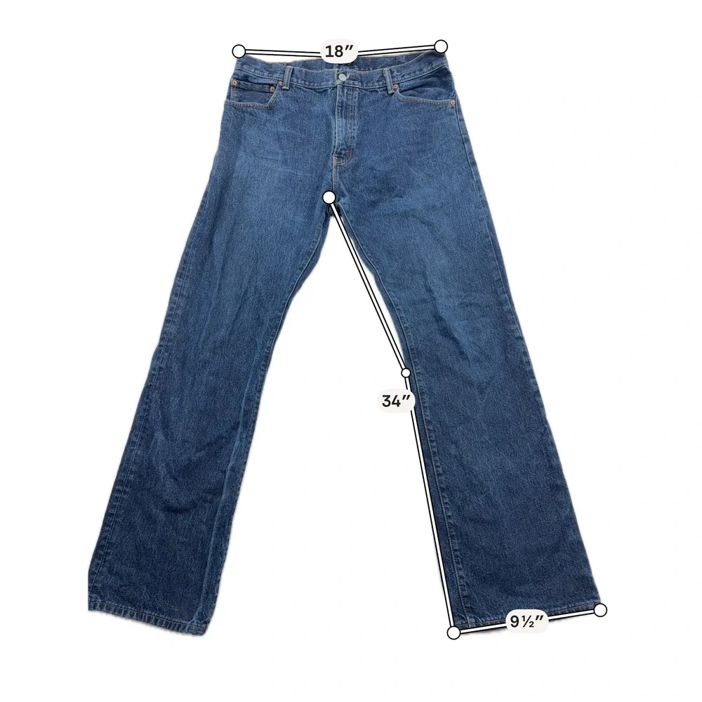 Levi's Jeans 517 Bootcut W36 L34 Dark Wash Indigo Blue Denim Mens